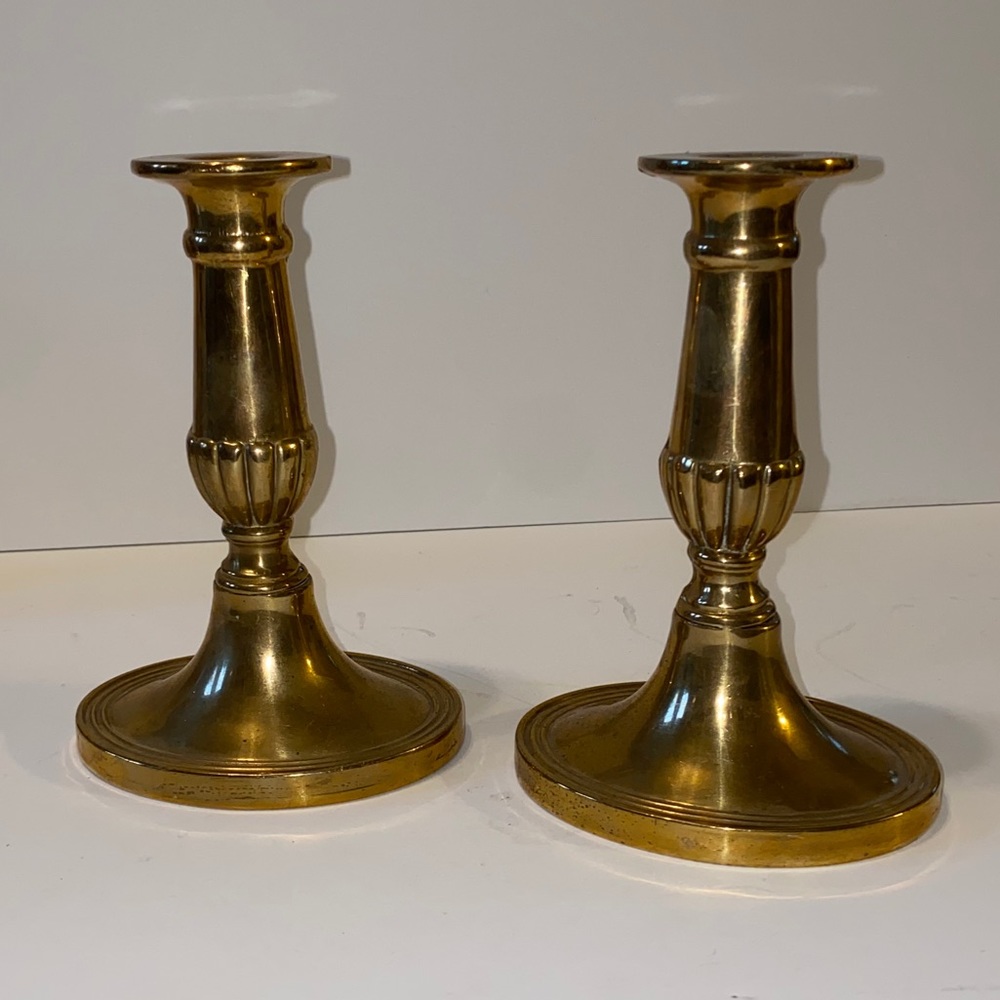 Vintage heavy brass candlesticks